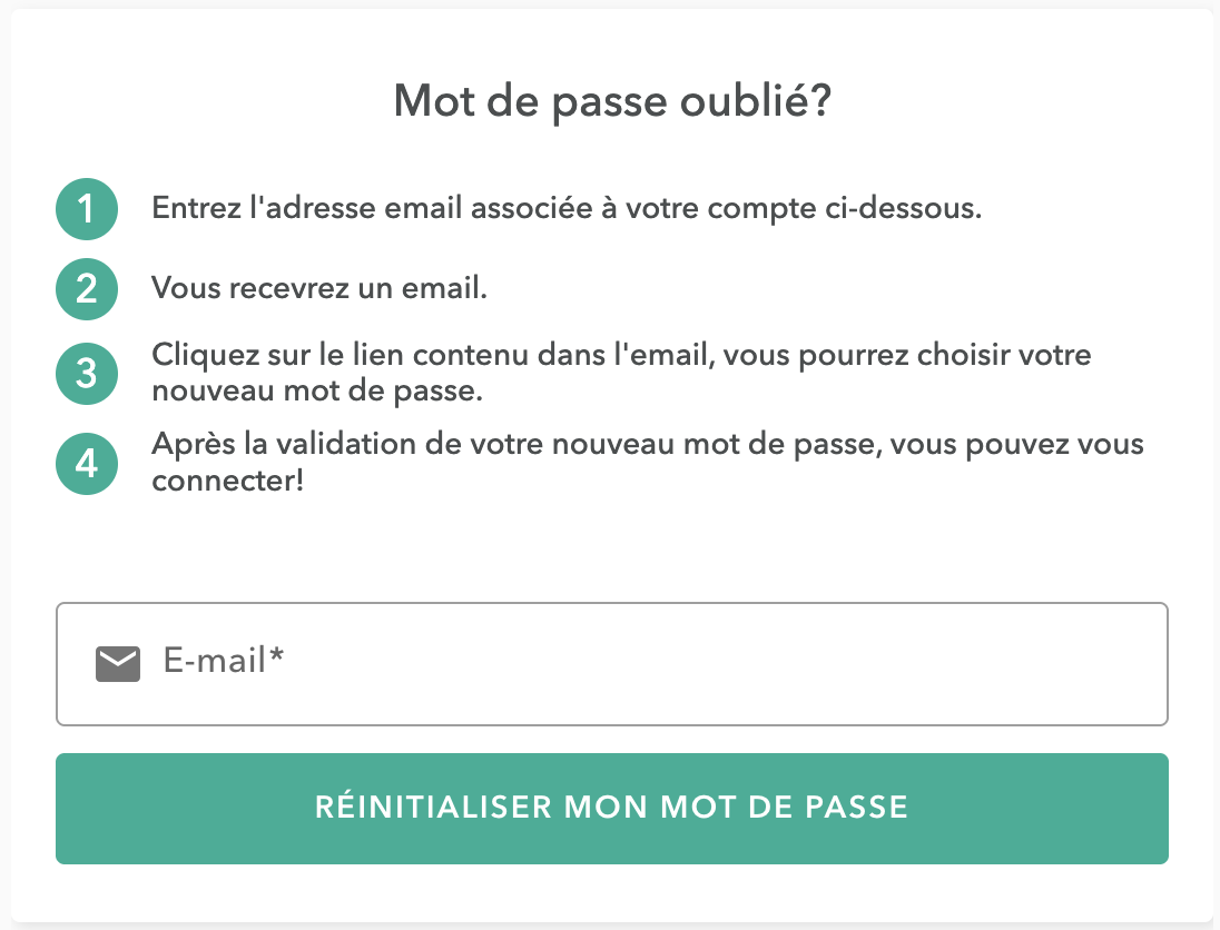 reset password french
